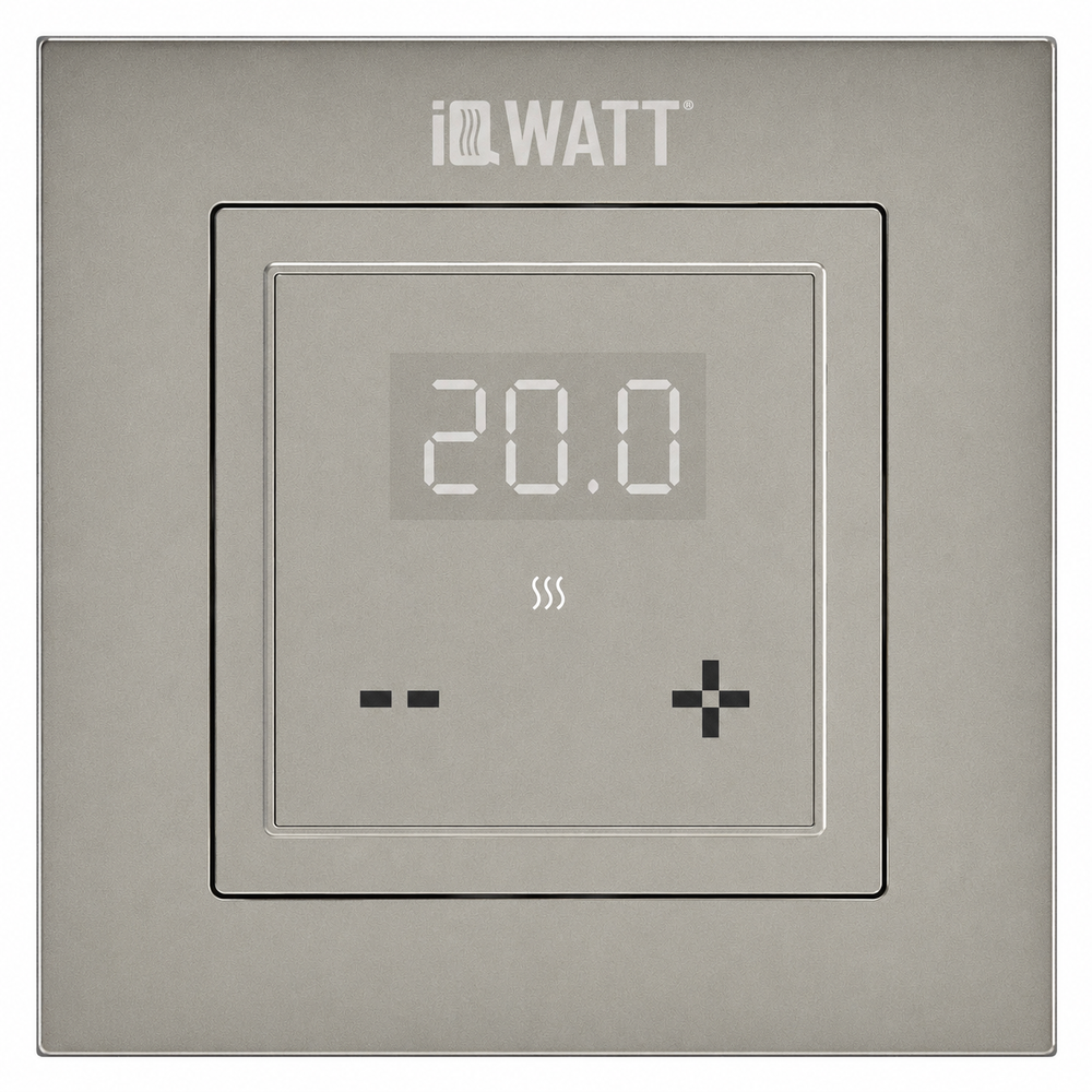 Регулятор температуры пола и воздуха IQWATT 400425 16А 220В, шампань, 45х45 (55х55) мм, IQ D