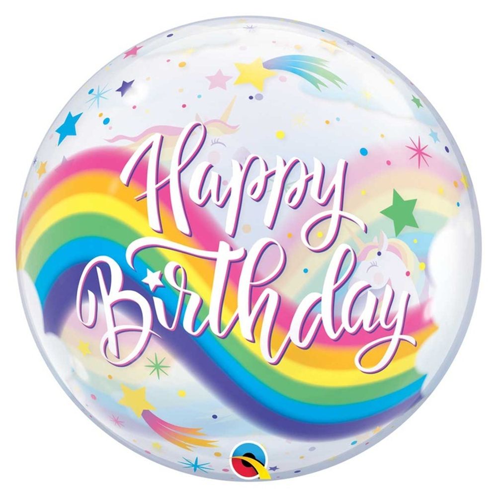 П BUBBLE 22" HB Единорог Радуга
