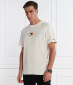 Футболка LINEAR FIRE FLAG Tommy Jeans - экрю(DM0DM17738)
