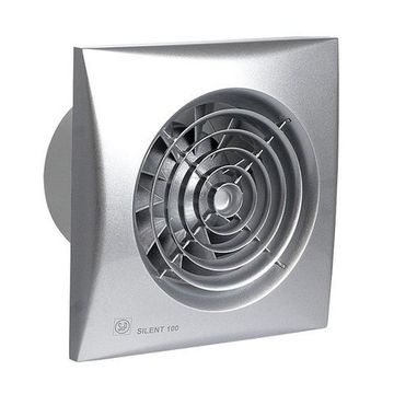 Накладной вентилятор Soler & Palau SILENT-100 CHZ SILVER (Таймер, Датчик влажности)