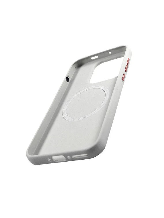 Чехол для OnePlus 15 с MagSafe Белый (White) с текстурой песчаника