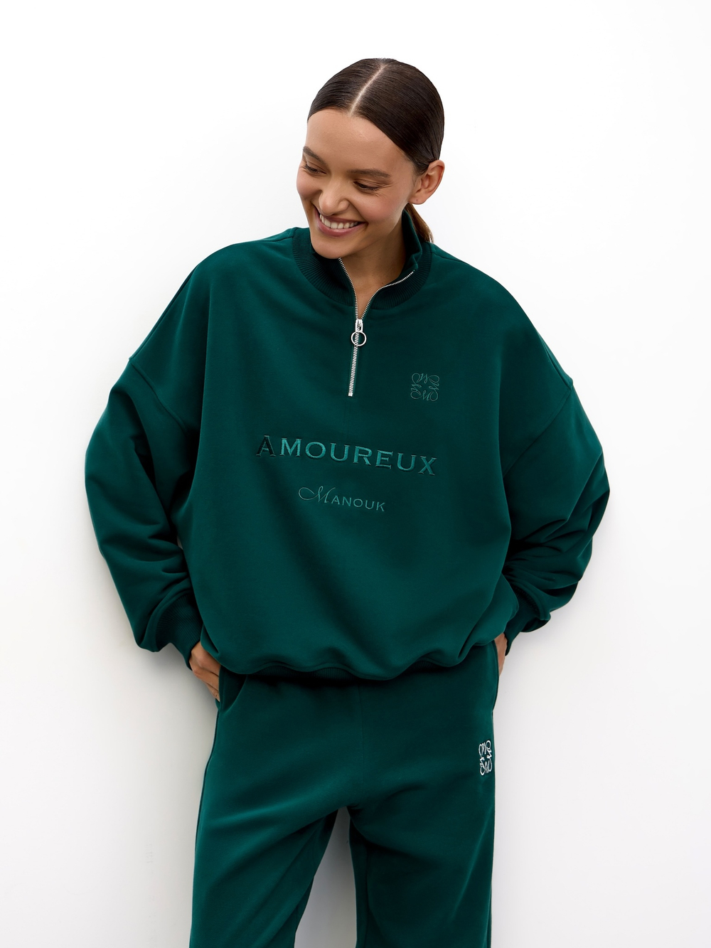 Олимпийка Amoureux Dark Green