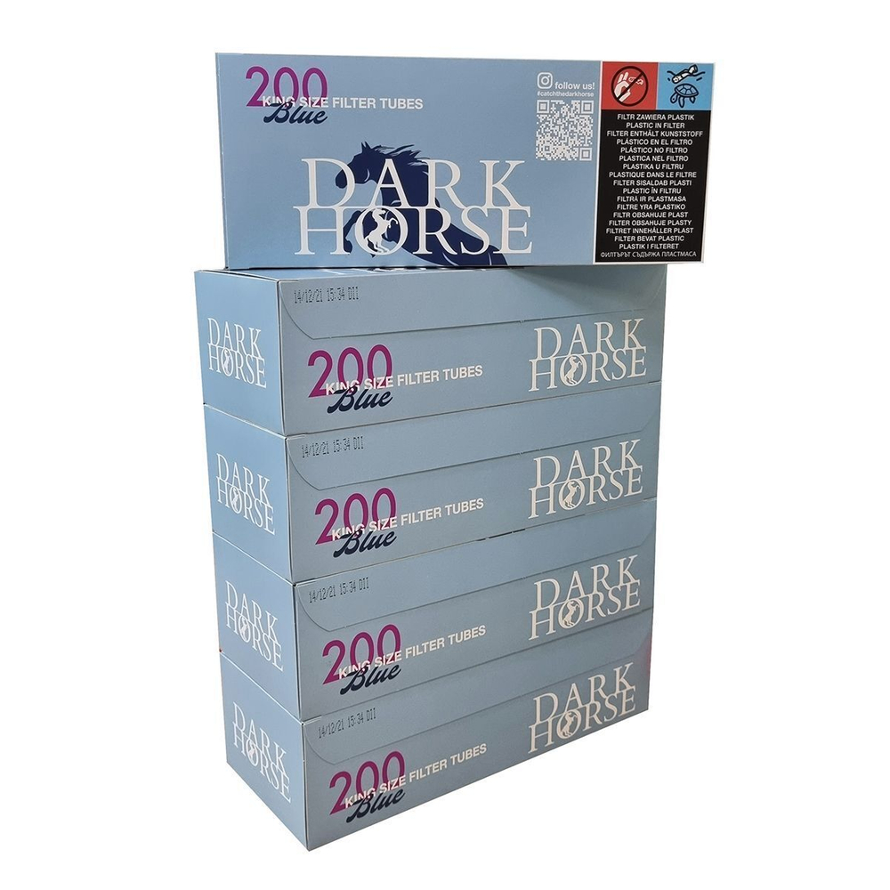 Гильзы для сигарет "Dark Horse" KS Blue Super Flow 5x200шт (Комплект)