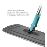 Комплект для уборки: швабра, ведро 8 л/7 л двухкамерное с отжимом, насадка, LIGHT MOP, MILEY, 901-618