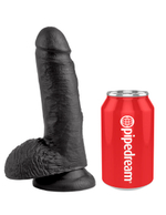 Фаллоимитатор на присоске черный King Cock 7 Cock with Balls (Цвет: черный)