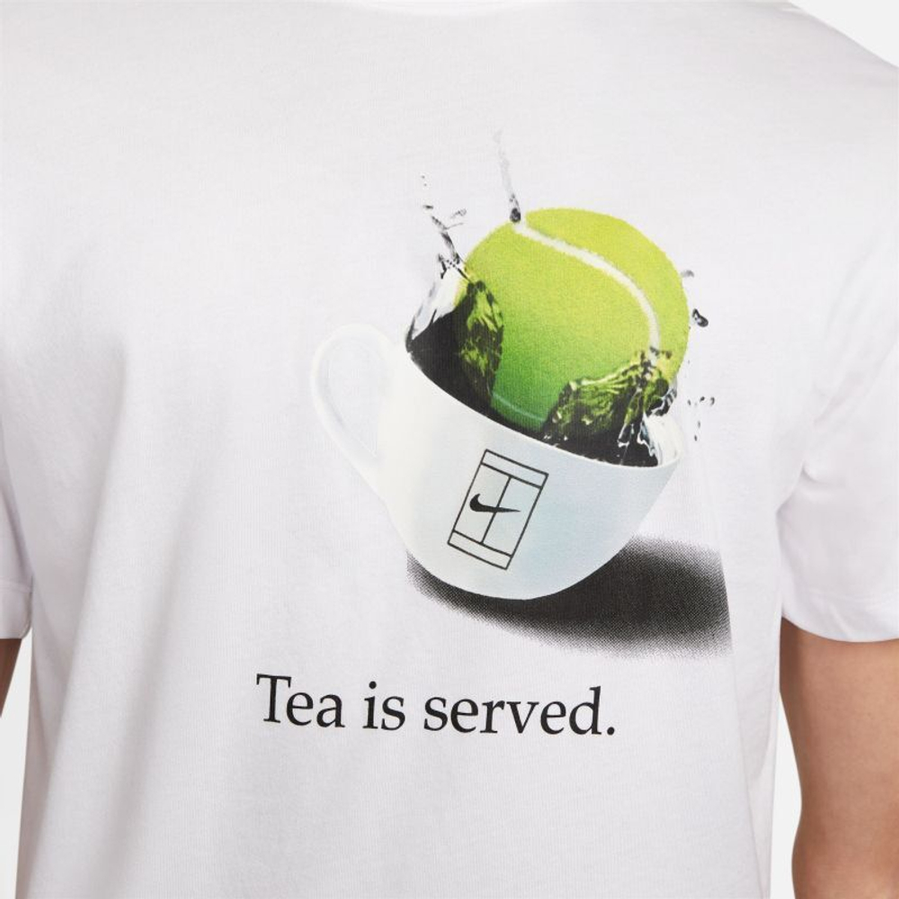 Мужская теннисная футболка Nike Dri-Fit Tennis T-Shirt - white