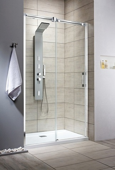 Душевая дверь  Radaway Espera DWJ L  140x200 см. левая, профиль хром, стекло прозрачное 380114-01L