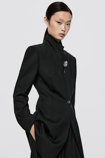 Massimo Dutti Блейзер с пуговицами - Limited Edition, черный
