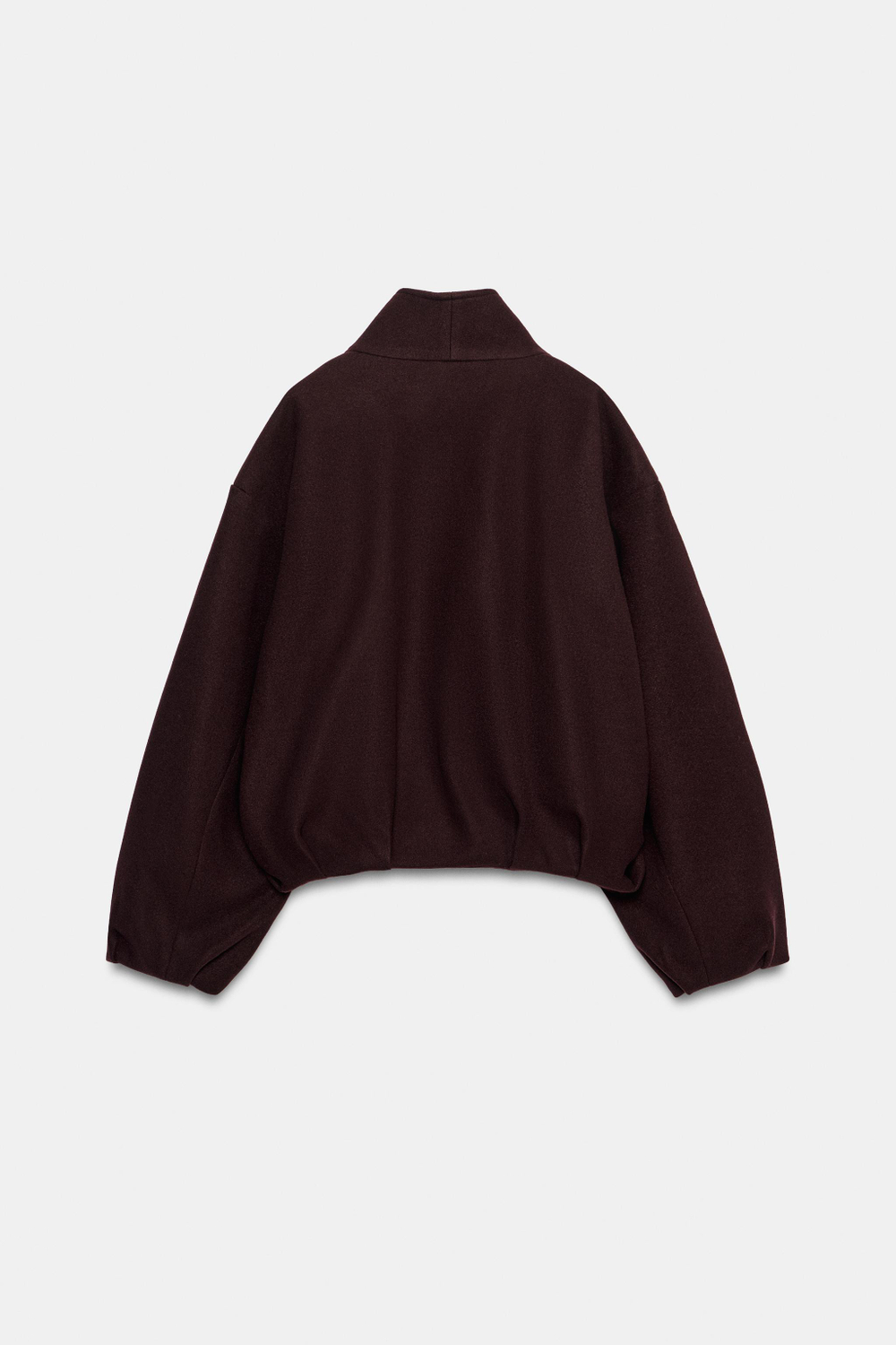 ДВУБОРТНАЯ КУРТКА ИЗ МЯГКОЙ ТКАНИ — ZARA