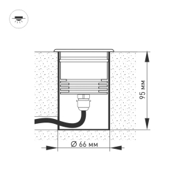 Светильник LTD-GROUND-TILT-R80-9W Day4000 (SL, 60 deg, 230V) (Arlight, IP67 Металл, 3 года) 032213