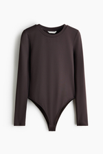 Боди из микрофибры с длинными рукавами - H&M