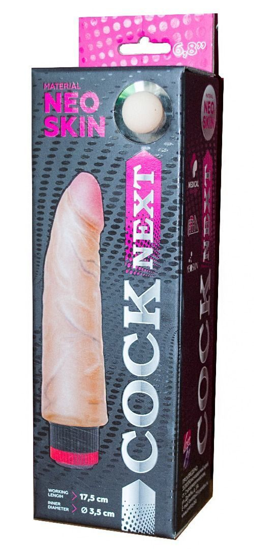 Реалистичный вибратор COCK NEXT 6  - 17,5 см.