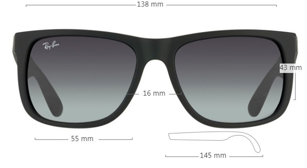 Ray Ban Justin RB 4165 622/8G / 55