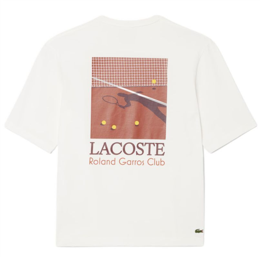 Теннисная футболка Lacoste Roland-Garros Edition Graphic - white