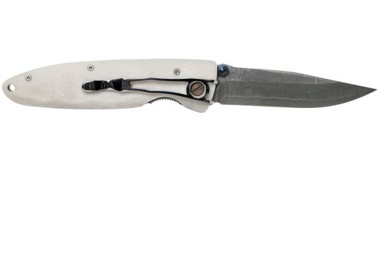 Складной нож Mcusta Classic Wave c клинком из стали VG-10 San Mai (Laminated Stainlesss Damascus) рукоять Corian