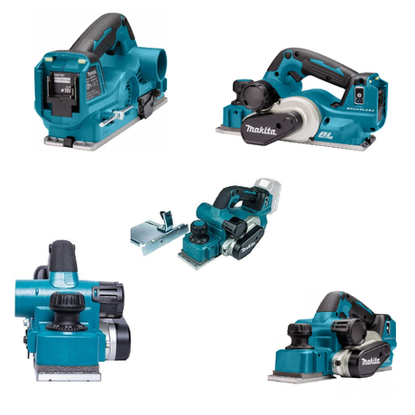 Аккумуляторный рубанок Makita LXT 18 В, ширина обработки 82 мм, глубина 3 мм, Мах глубина выборки четверти 25 мм DKP181Z