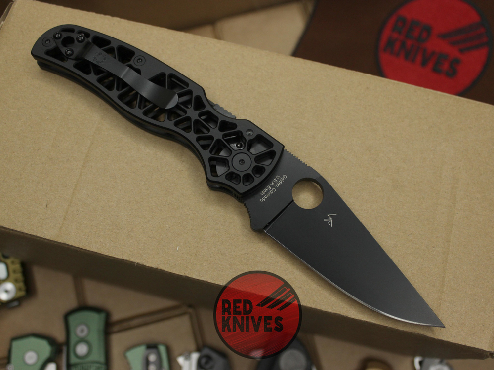 Нож Spyderco Edgerati - черный клинок, рукоять черный алюминий
