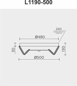 Потолочный cветильник LED4U L1190-500 GD