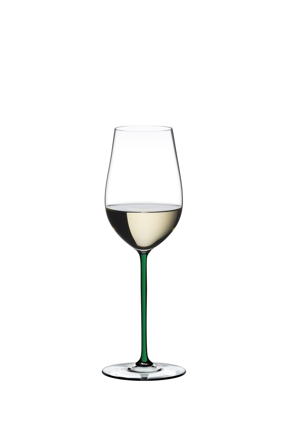 Бокал для вина 395мл Riedel Fatto a Mano Riesling/Zinfandel с зеленой  ножкой