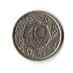 10 грошей 1923 год Польша