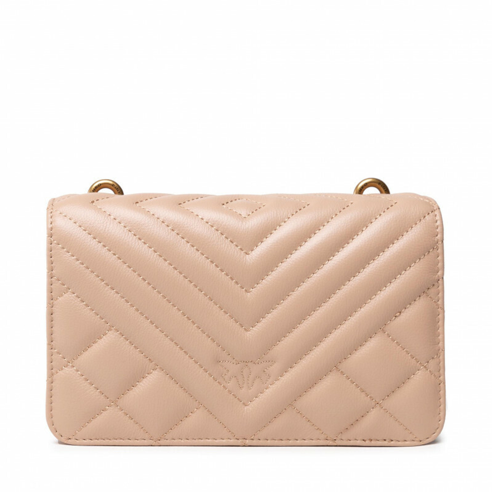 MINI LOVE BAG ICON V QUILT MIX - beige