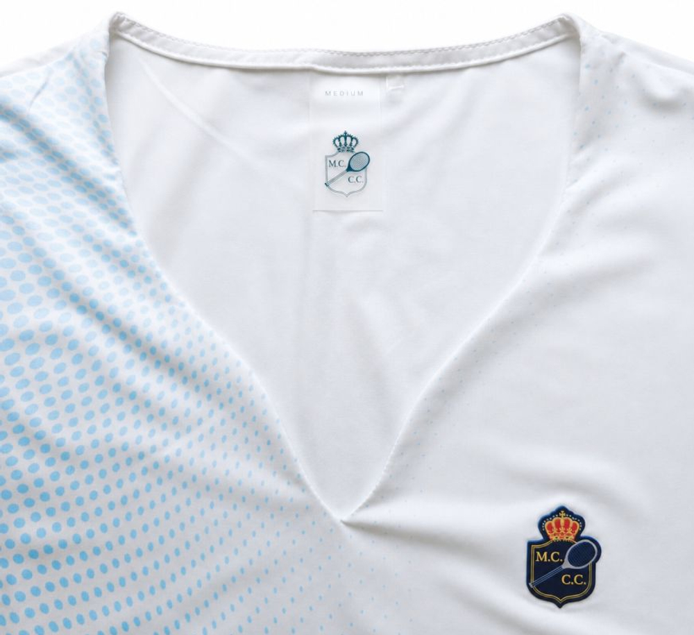 Женская теннисная футболка Monte-Carlo Country Club MCCC Patch & Print — white