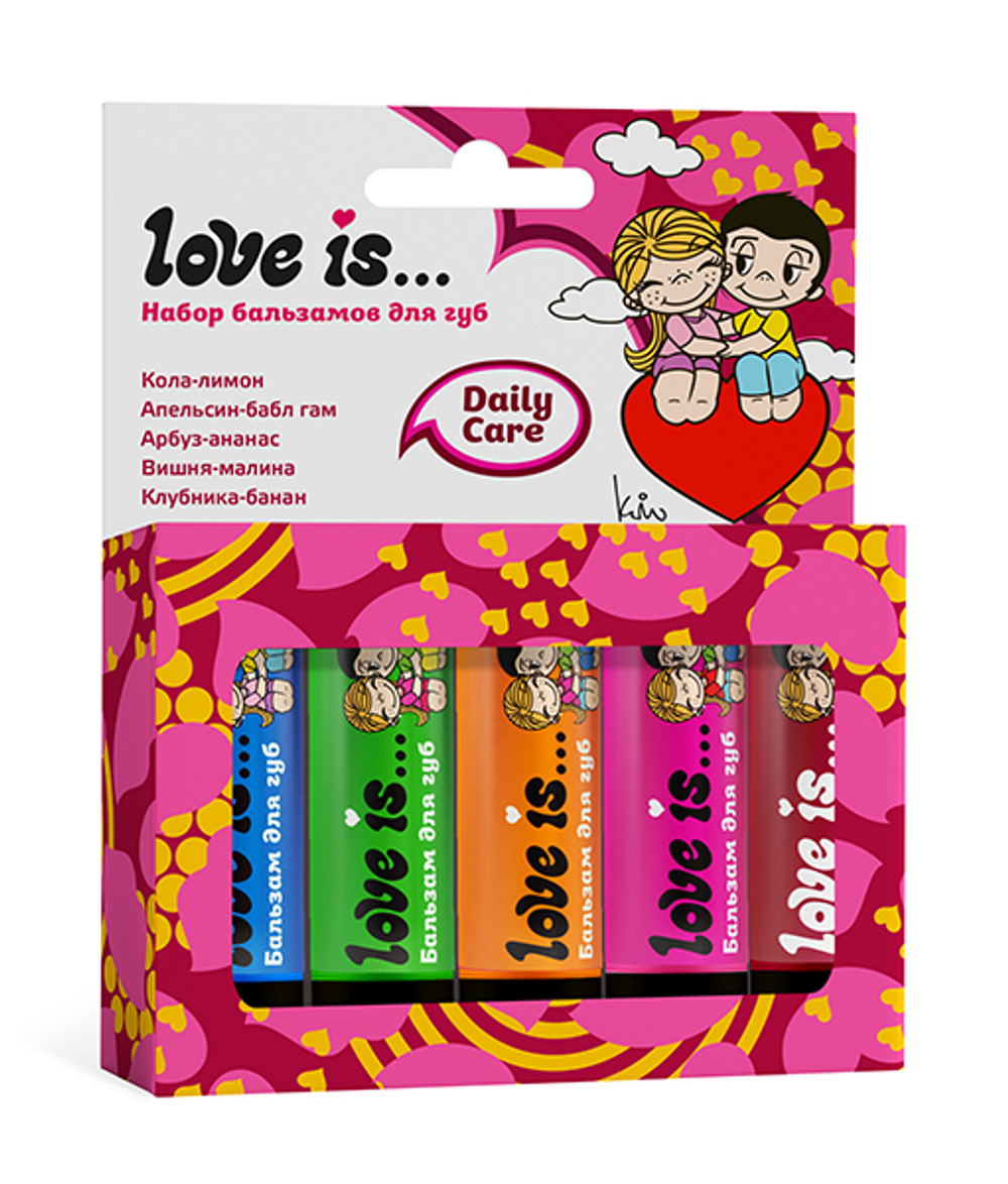 ГАЛАНТ Бальзам для губ «Love is…» Набор 5 вкусов*5*120 (цена за штуку)
