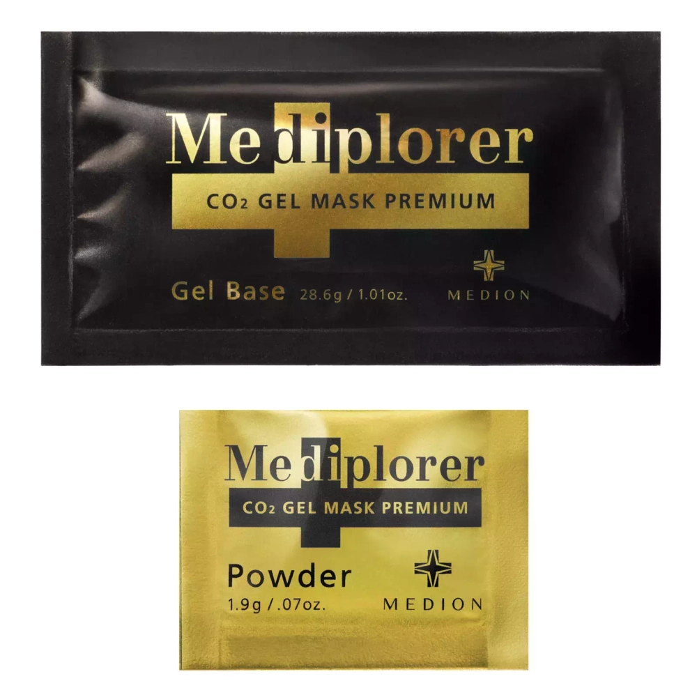 Mediplorer Премиальная гелевая маска СО2 для лица Медиплорер- CO2 Gel Mask Premium, гель 28 г х 6 шт., порошок 1.9 г х 6 шт.