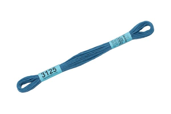 Мулине Gamma 100% хлопок, цв.3125 св.св.синий, 24 мотка по 8 метров
