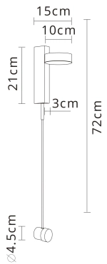 Настенный светильник Arte Lamp MIRACH A2142AP-10BK, 1хLED