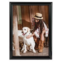 Фоторамка Image Art Радуга 30х40 пластиковая со стеклом чёрный | Image Art
