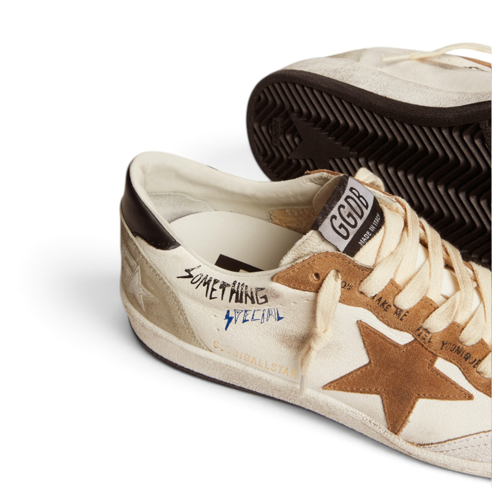 Women’s Ball Star sneakers with tobacco-colored suede star and black leather heel tab