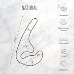 Безремневой анальный страпон Natural Seduction Black (Цвет: черный)
