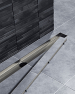 Душевой лоток Drain System 700 DS230207/18 Черное золото, с панелью «Plate» под плитку