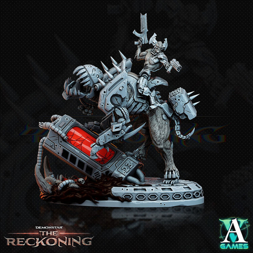 Chaos Daemons Демон хаоса на демонической машине миниатюра для dnd, днд, pathfinder, фентези, Настольная игра, НРИ, Варгейм, РПГ