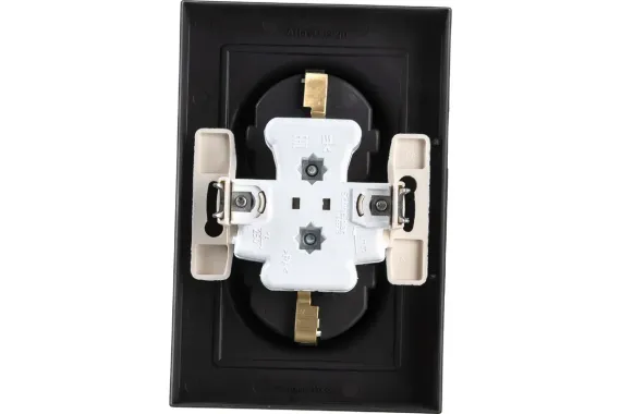 Розетка Systeme Electric ATLASDESIGN с заземлением двойная + рамка карбон 34603