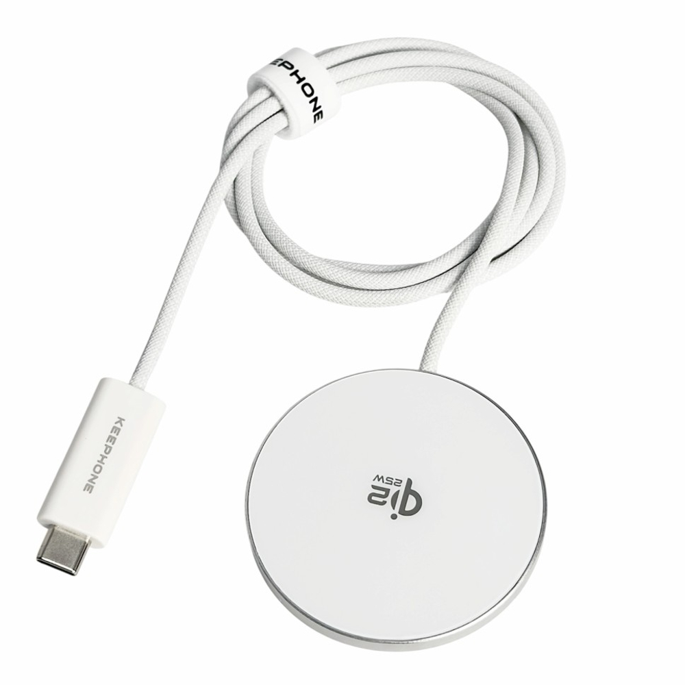 Беспроводное заряд. устр. 3в1 Keephone Airmag KPW-13 Qi2 25W белое