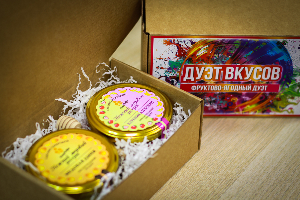Подарочный набор HoneyForYou с медом-суфле "Фруктово-ягодный дуэт"