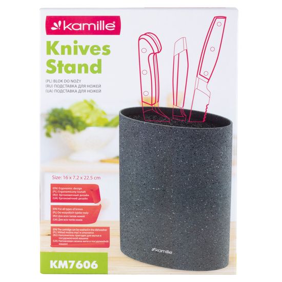 Подставка для ножей овальная Kamille KM 7606