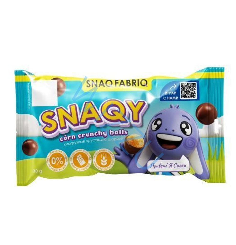 Драже SNAQ FABRIQ Шарики кукрузные в шоколаде 30г