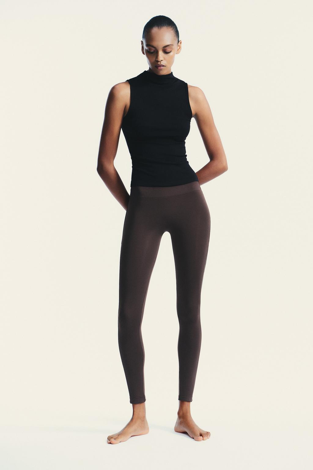 ZARA ТОП БЕЗ РУКАВОВ, ЧЕРНЫЙ