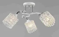Люстра потолочная Rilon 5152/3 БЕЛЫЙ+ХРОМ, 3×40 Вт, хромированная и белая