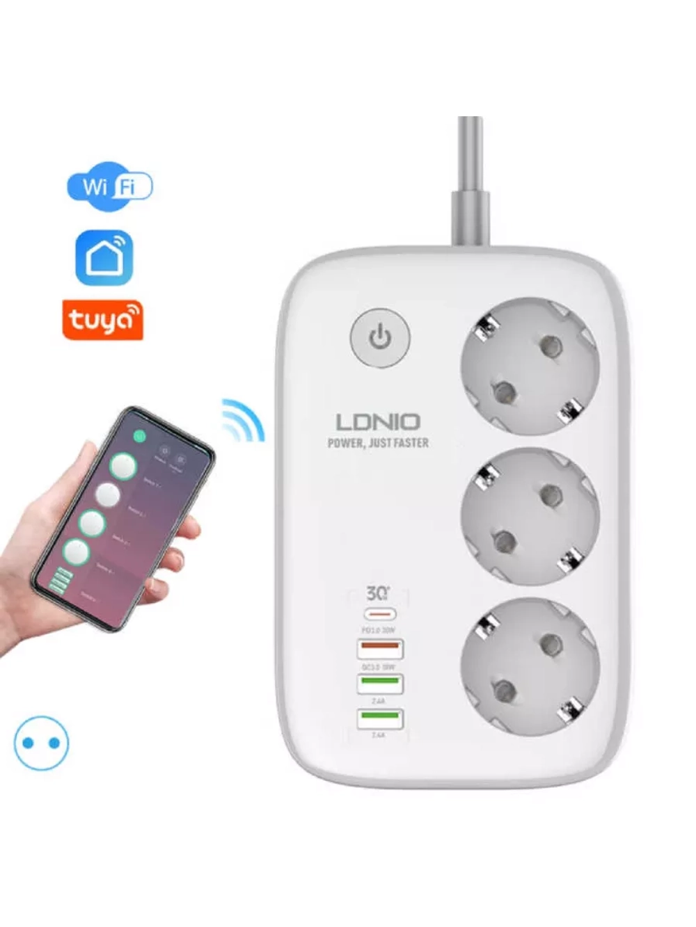 Умный сетевой удлинитель SEW3452 с Wi-Fi
