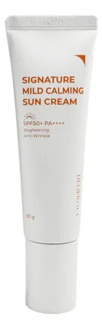 Deoproce Signature Mild Calming Sun Cream Spf50+ Pa++++ Успокаивающий солнцезащитный крем