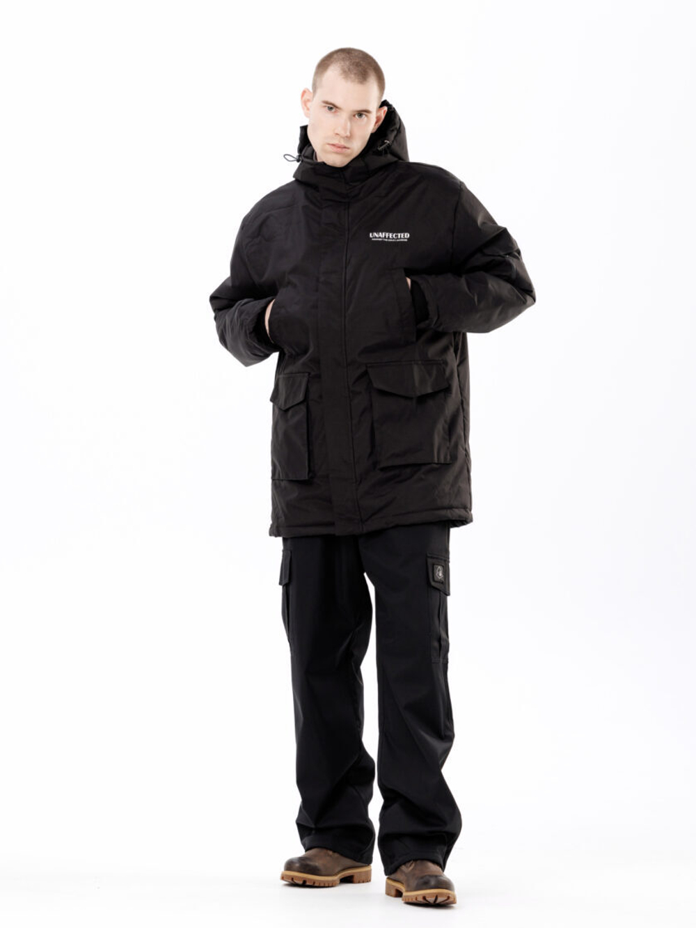 Куртка UNAFFECTED Down Hooded Parka Чёрный