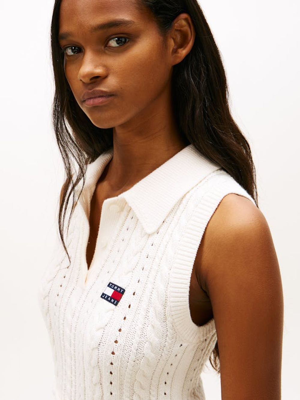 Жилет женский TOMMY JEANS TJW GMD CABLE POLO S