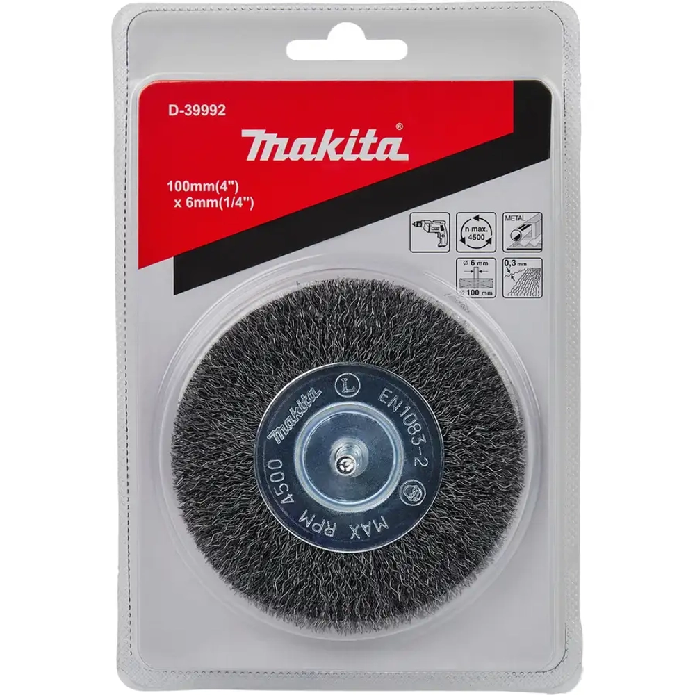 Щётка проволочная дисковая 100 мм Makita D-39992