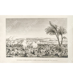Наполеон.Битва при Гелиополисе. Гравюра. Париж. 1834