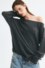 Тонкий свитер на одно плечо с шерстью - H&M