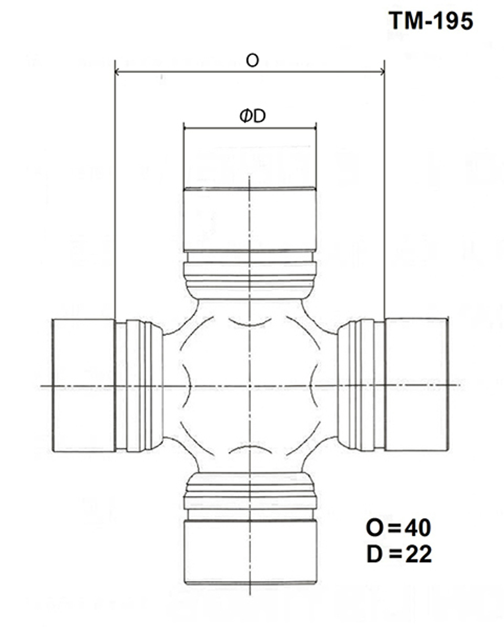 Крестовина карданного вала TOYO TM195